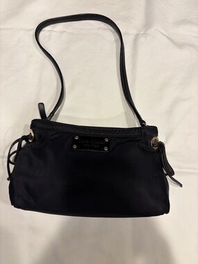 kate spade small Park Gerry bag Black Nylon Crossbody with Gold-Tone Plaque